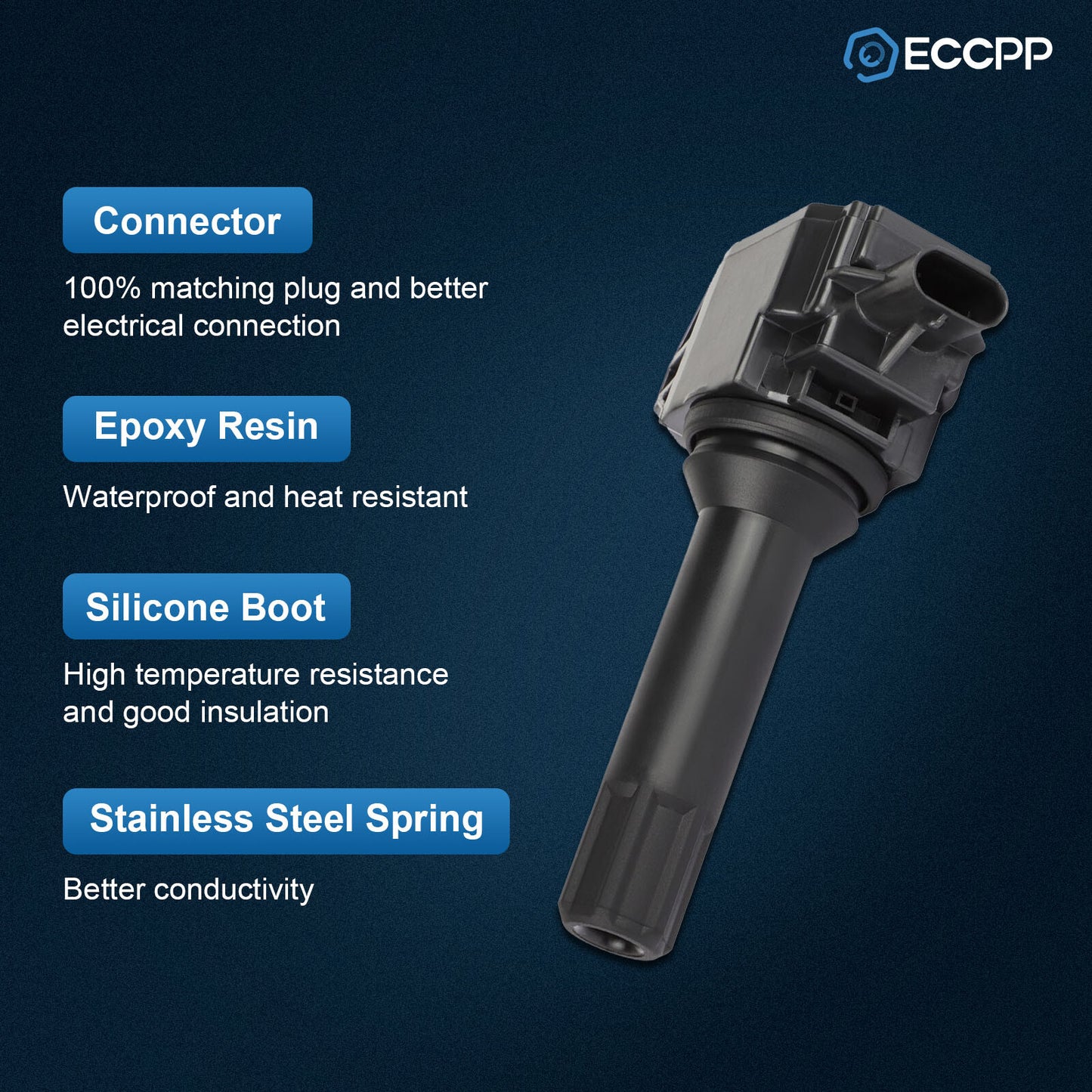 ECCPP 4 Ignition Coils For 13-14 Subaru Legacy Outback 2.5L H4 XV Crosstrek 2.0L