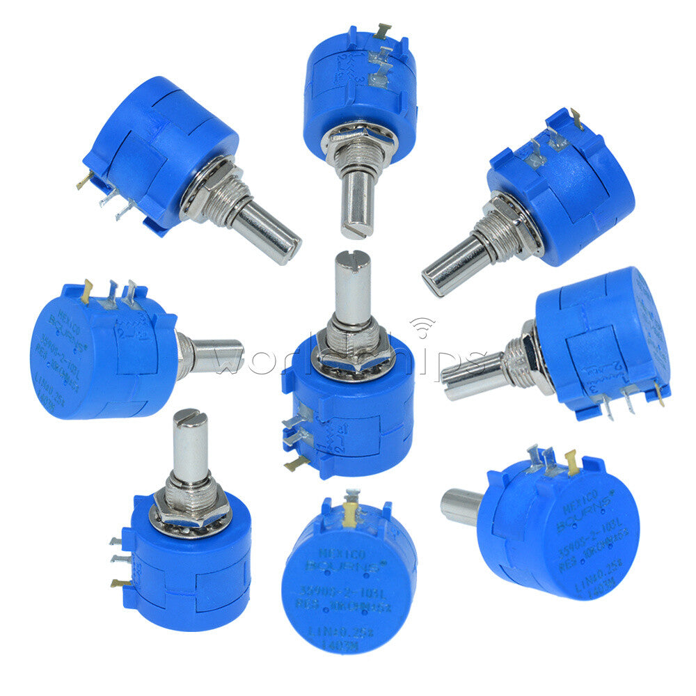 10PCS 10K Ohm 3590S-2-103L Rotary Wirewound Precision Potentiometer Pot 10 Turns