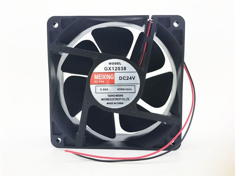 MEIXING GX12038 DC24V 0.50A 120 * 120 * 38mm 2-wire Inverter Cooling Fan