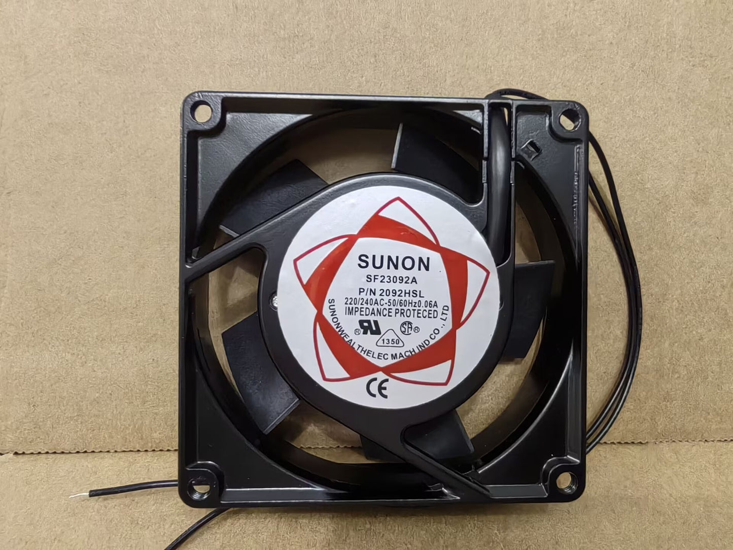 1 PCS SUNON Fan SF23092A P/N 2092HSL AC 220-240V 92*92*25mm 2 Wire fan