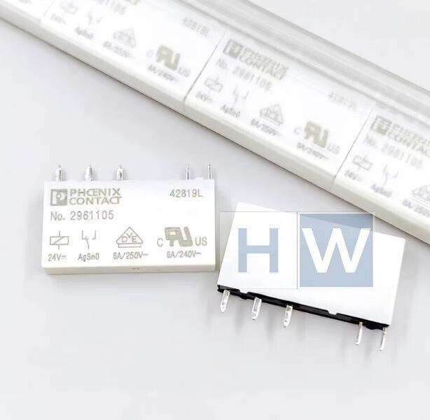 5Pcs  NO.2961105 24V Phoenix DC Electromagnetic Relay 6A 250V