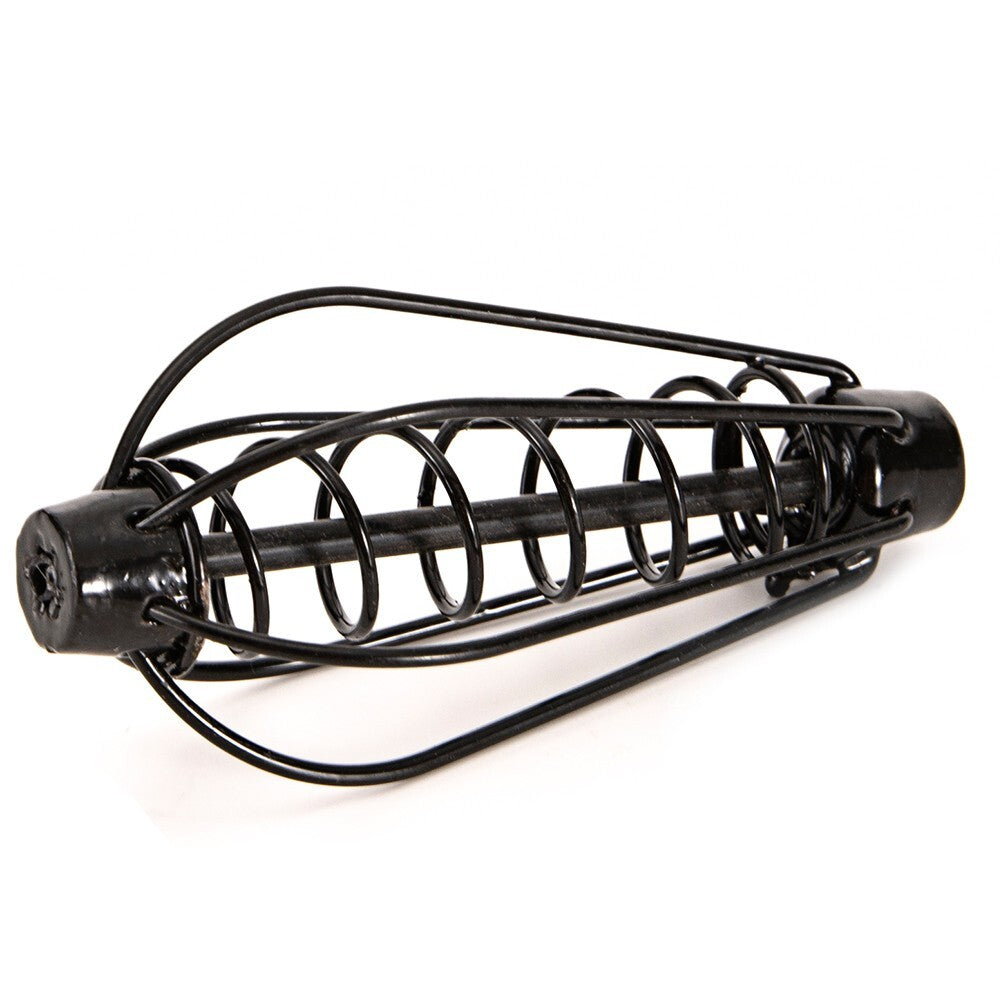Carp Fishing Feeder 4 Sizes Bait Cage Black Spring Sinker Swim Feeders 10pcs