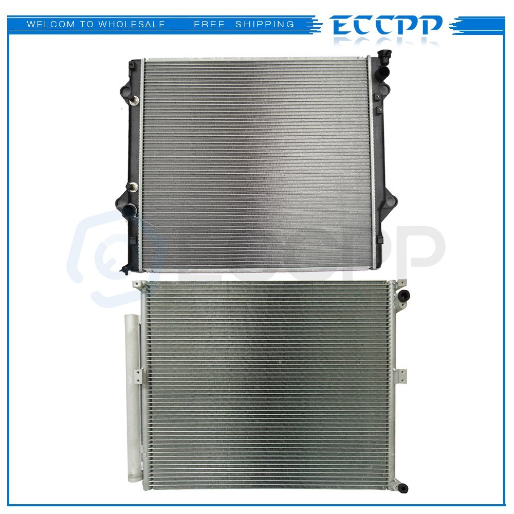 Aluminum Radiator & AC Condenser Cooling Kit For 2003-2009 Toyota 4Runner 4L V6