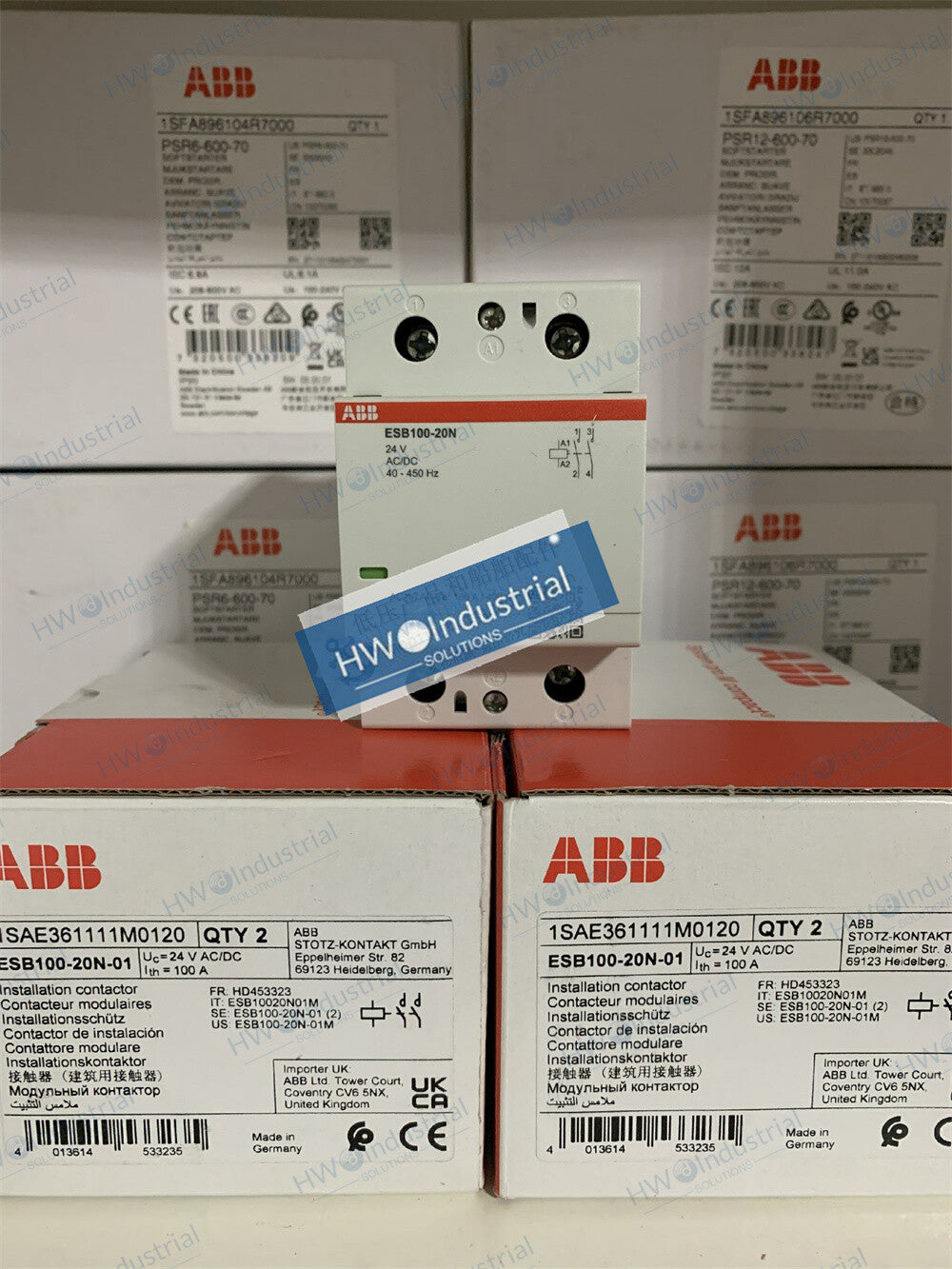 1/Piece ESB100-20N-01 ABB Building Contactor Coil Voltage 24VAC/DC