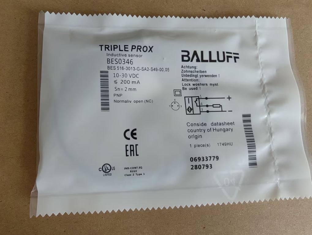 1PC BALLUFF BES0346 Inductive Proximity Sensor BES516-3013-G-SA2-S49-00.05