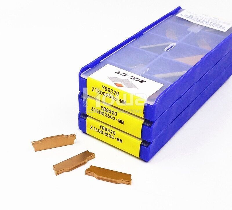 10Pcs/box ZCC.CT YB9320 ZTED02503-MM CNC Grooving Blade Carbide Inserts