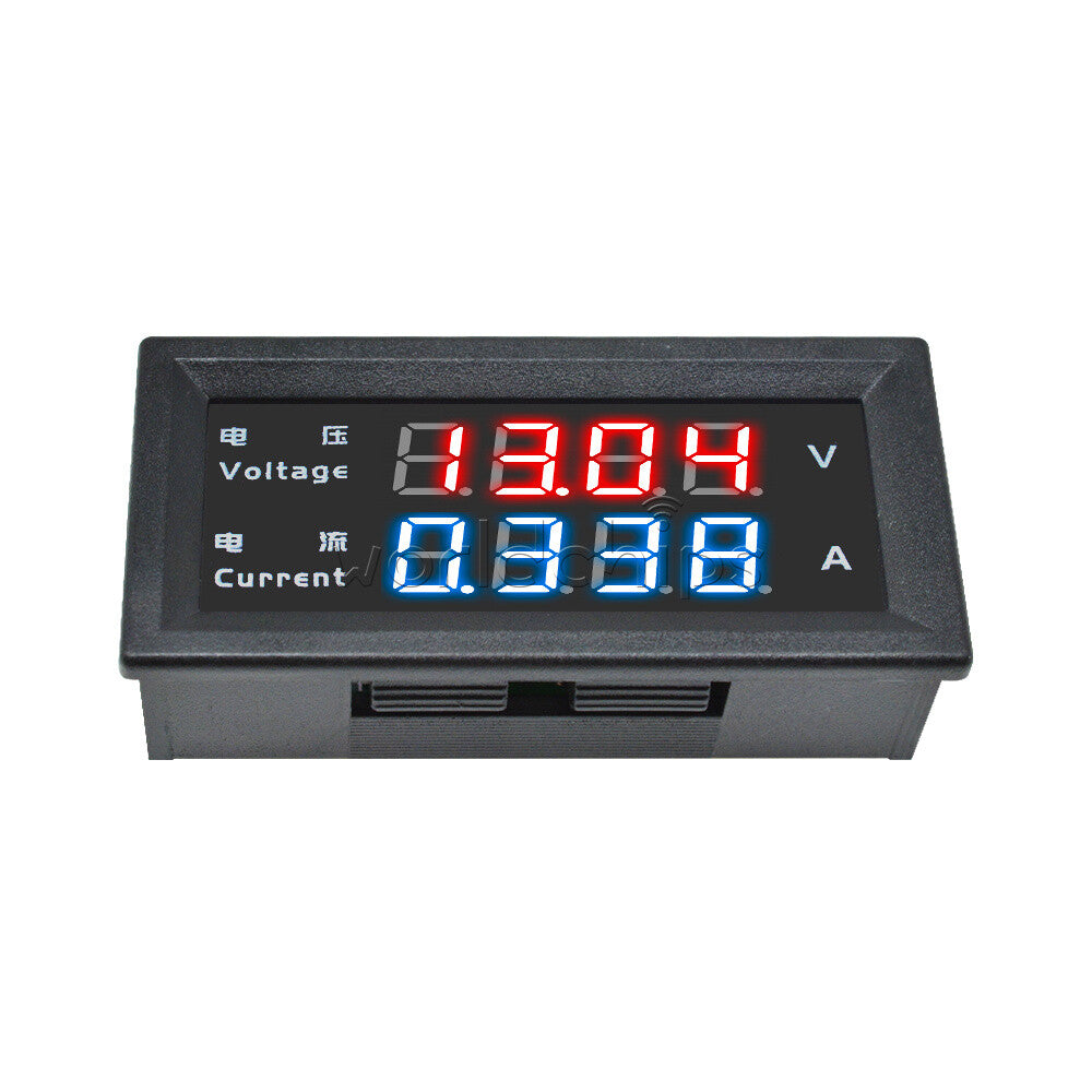10PCS 4-Digital Dual LED DC0-200V 10A Voltmeter Current Ammeter Meter M4430