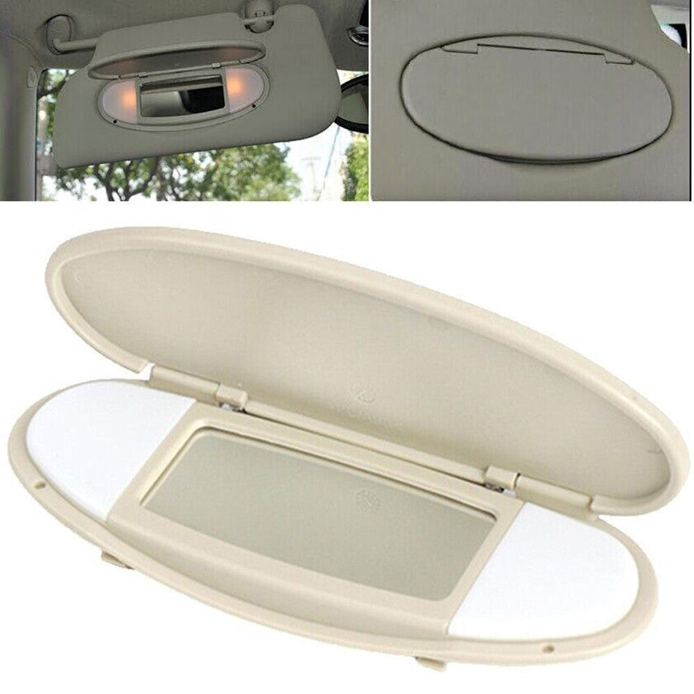 Beige Sun Visor Vanity Mirror Cover for R55 R56 R60 2007 2008 2009-2014