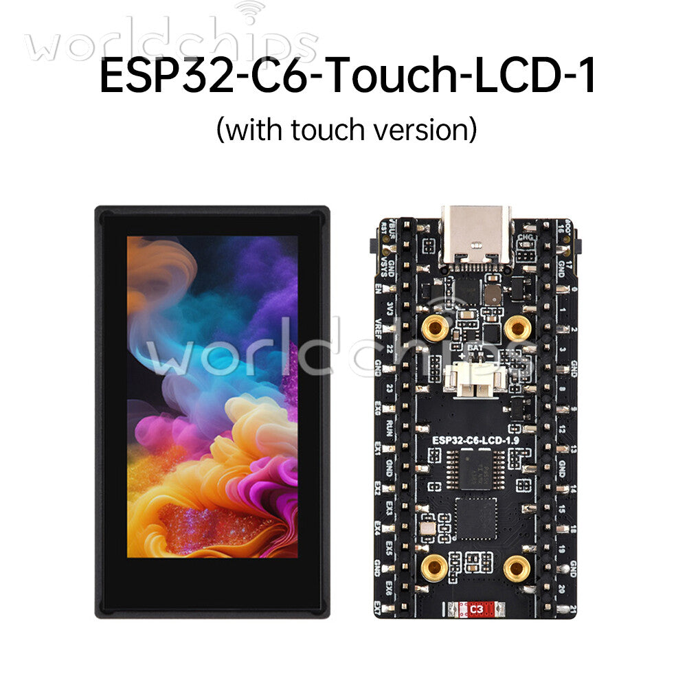 ESP32-C6 RISC-V WiFi Bluetooth Development Board 1.9inch Touch LCD SPI Module