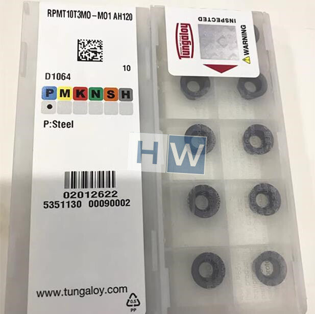 Box/10PCS Tungaloy Milling Insert Circular CNC Blade RPMT10T3MO-MO1 AH120