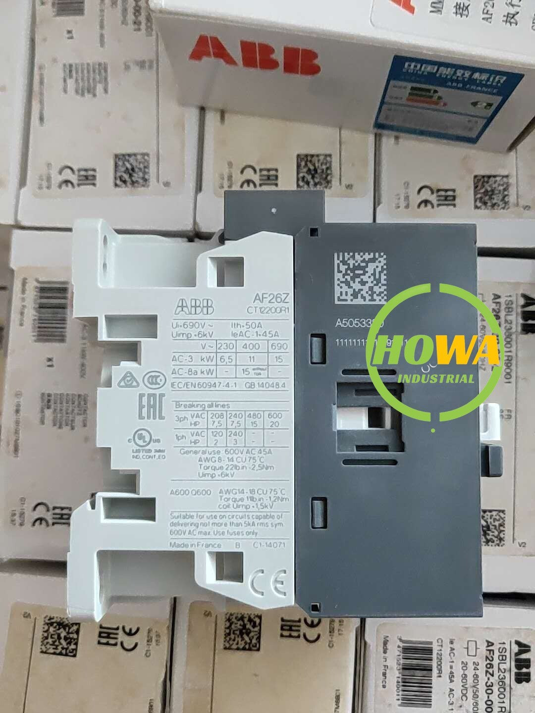 1/piece  ABB Three-pole Contactor AF26Z-30-00-21 20-60VDC Coil Voltage