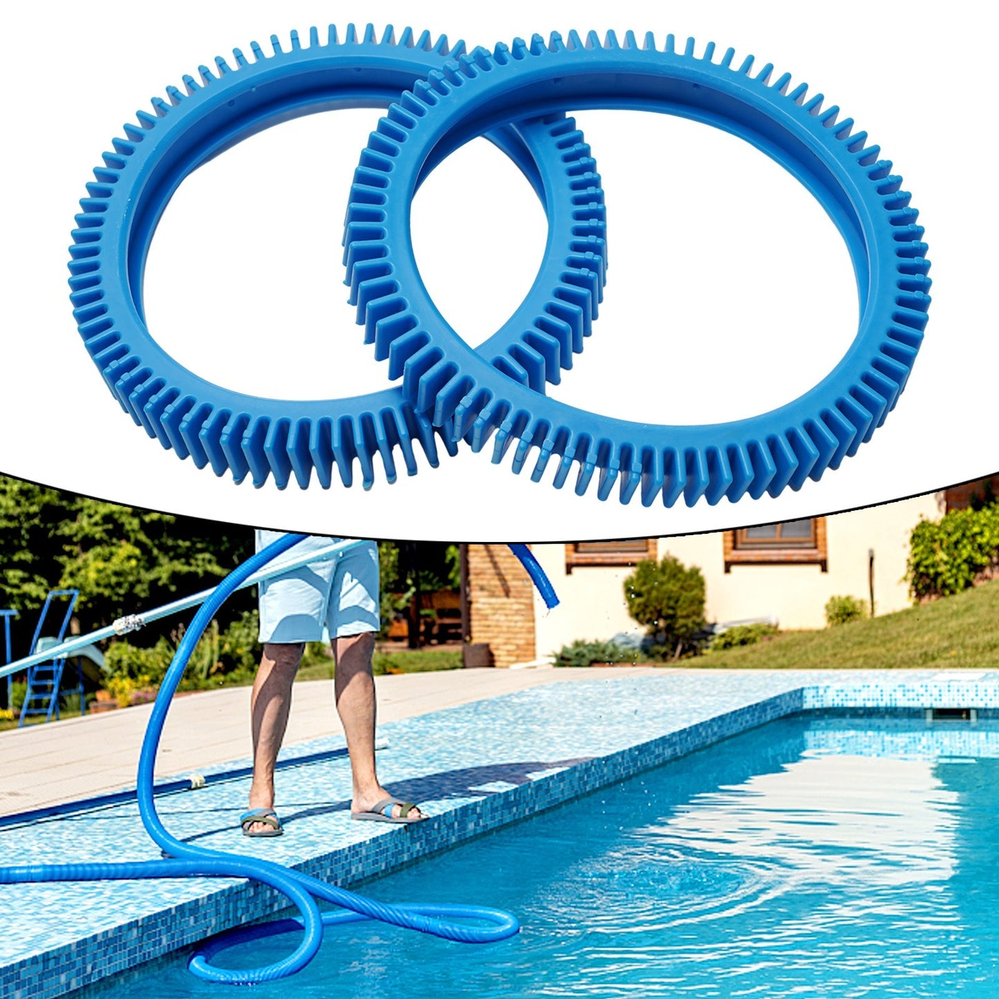 Replacement Back Tires For Pool Cleaner Compatible With For Hayward Vacuums