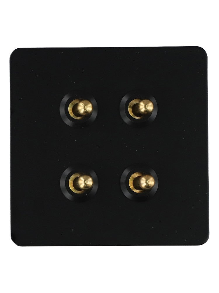 Functional Wall  for TOGGLE Light Switch with Brass Lever and Stainless Steel