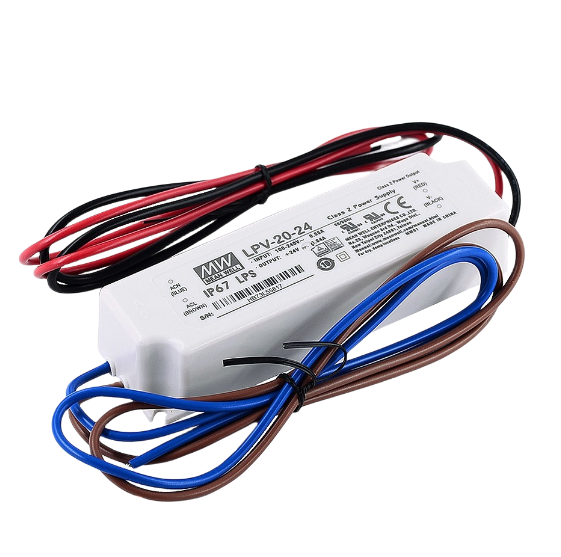 Mean Well switching power supply LPV-20 constant voltage IP67 LED 20W 5V12V24V