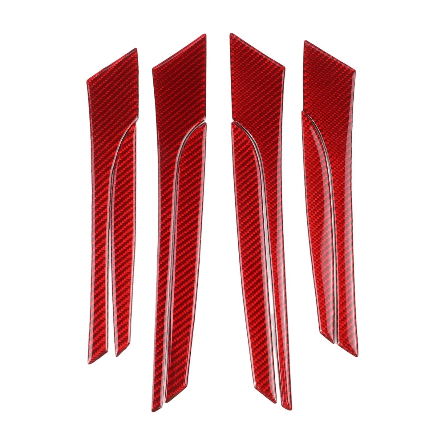 For Mazda Compatible Easy Install Inner Trim Strips in Vibrant Red Carbon Fiber