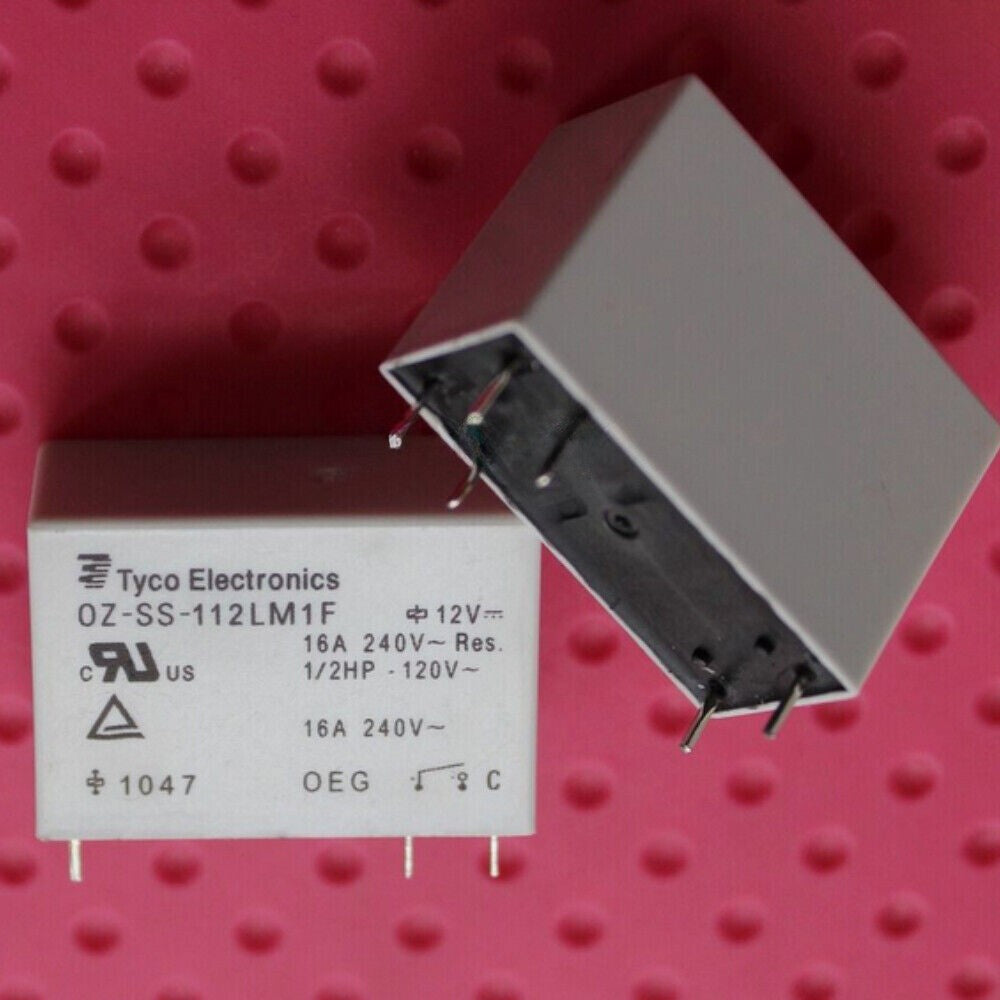 10PC  Miniature Power Relay Replacement For TE OZ-SS-112LM1F 16A 12VDC 6-Pins