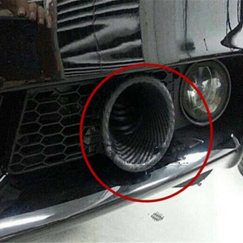 Car Front Bumper  for TURBO Air Intake Pipe Turbine Funnels Set Carbon Fiber