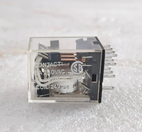 Lot of 7 OMRON MY4N Power Relay AUX.  Fast Shipping  /
