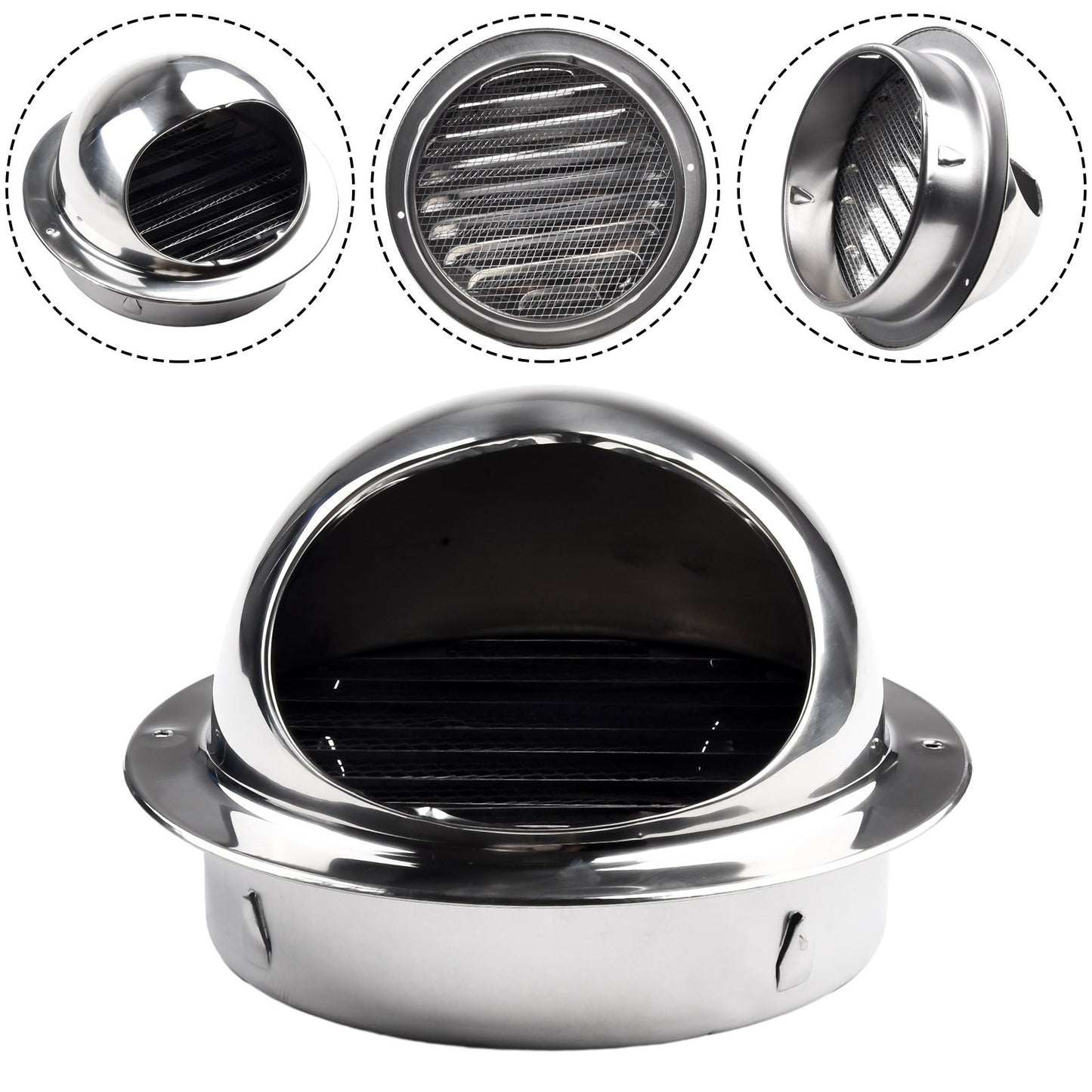 Windproof and Rainproof Stainless Steel Vent Cap for Ventilation Systems