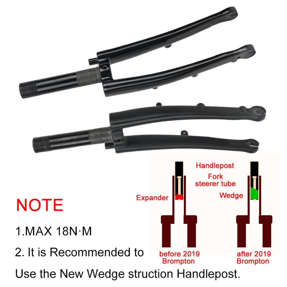 74MM Lightweight Carbon Bike Fork Perfect for Road Touring Foldable Bikes