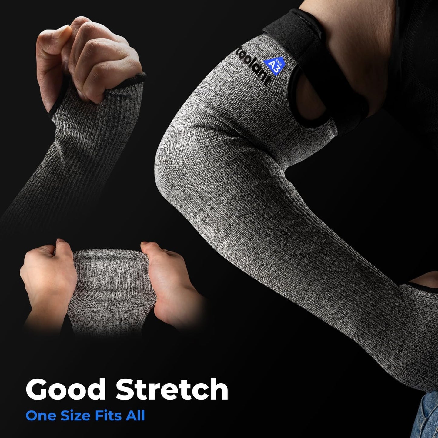 Cut Resistant Farmers Sleeves with Thumb Hole, Arm Protectors for Thin Skin and