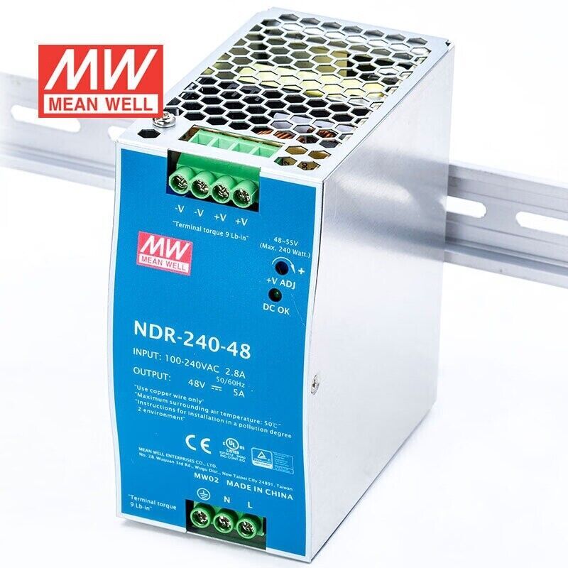 Mean Well NDR-240-48 Industrial DIN rail power supply 48V 5A 240W