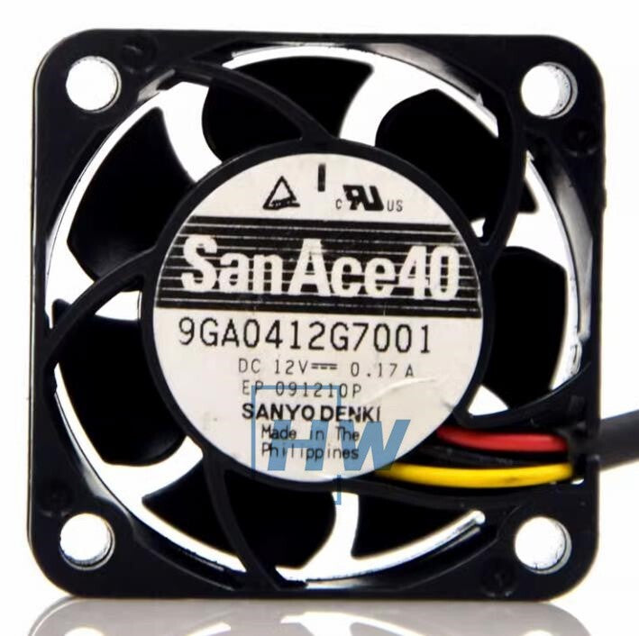 1Pc  San Ace 40 4015 9GA0412G7001 12V 0.17A 4CM Radiator Fan 3-wire