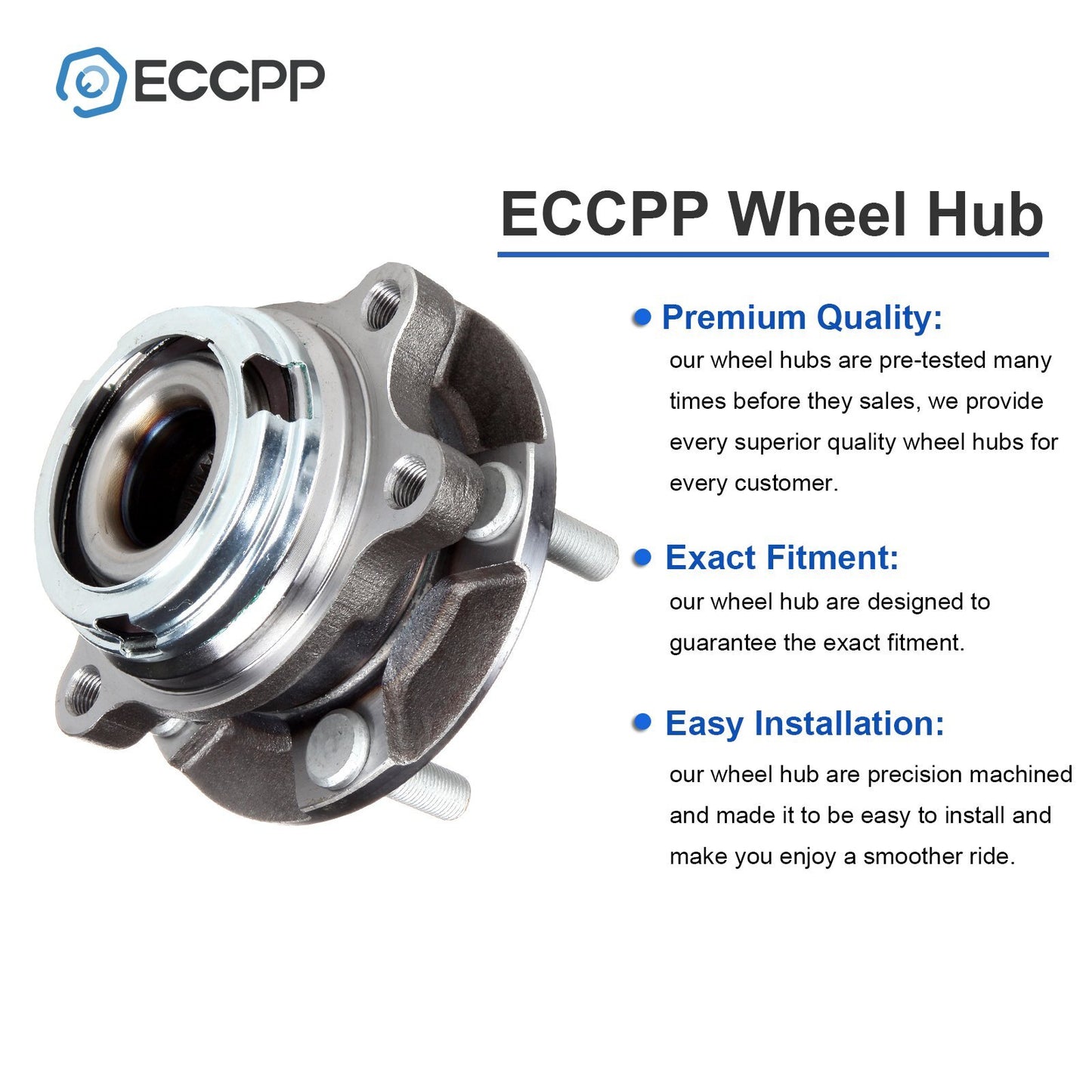 1Pc Wheel Hub Bearing Front Driver Side For Nissan Murano 3.5L 2009 2010-2014