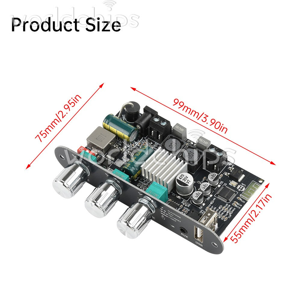 1-10PCS ZK-1001U 100W Mono Bluetooth Audio Power Amplifier Module TPA3116D2 Lot