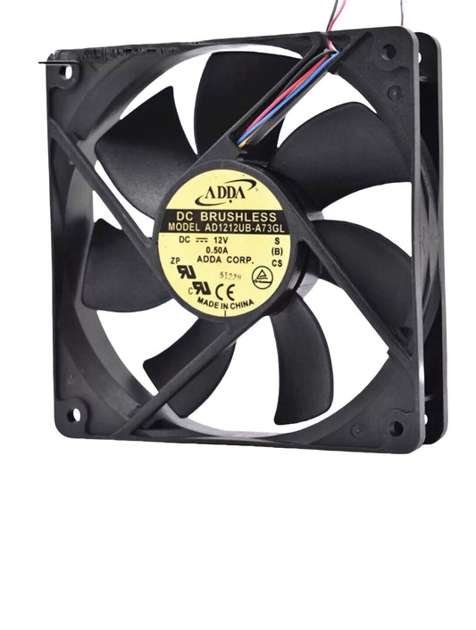 1/piece ADDA AD1212UB-A73GL 12V 0.5A 12025 12cm Chassis High Airflow Cooling Fan