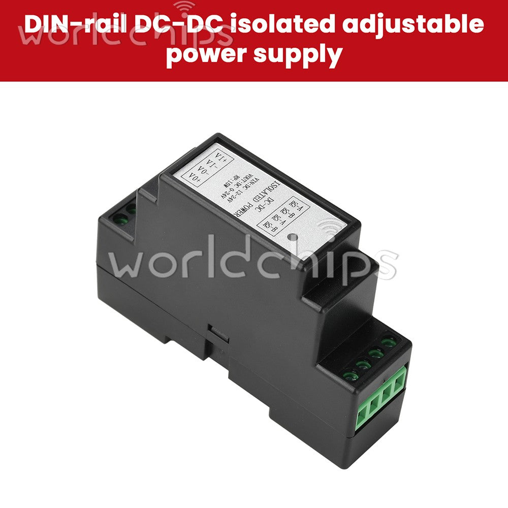 DIN Rail DC-DC Isolated Adjustable Power Supply 12-24V to 0-24V Modbus RS485