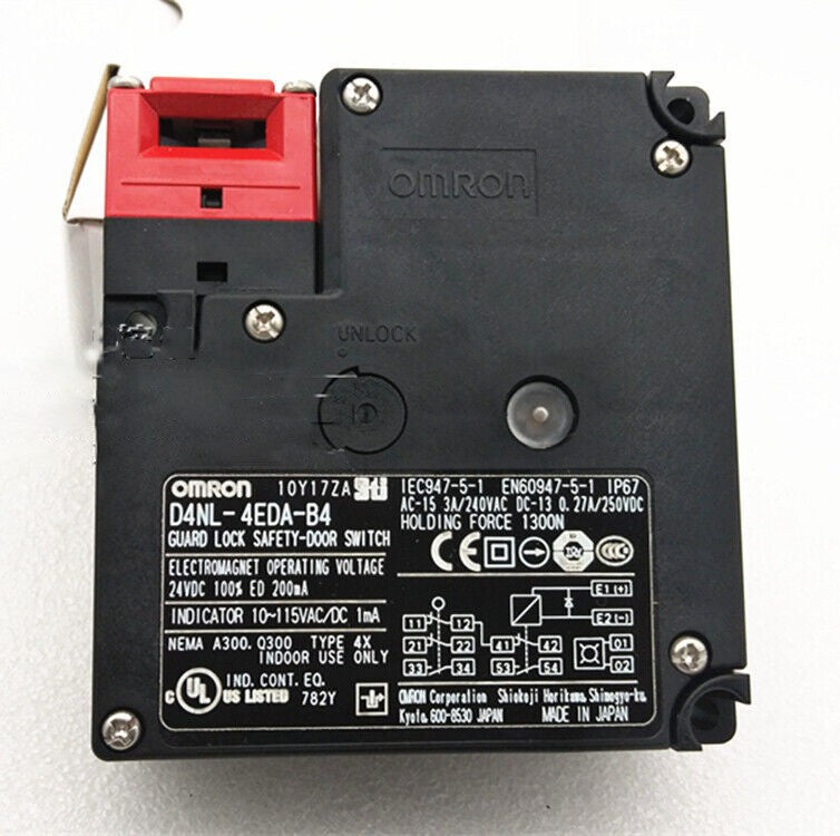 For OMRON D4NL-4EDA-B4 3A 240VAC 24V Door lock of safety door switch