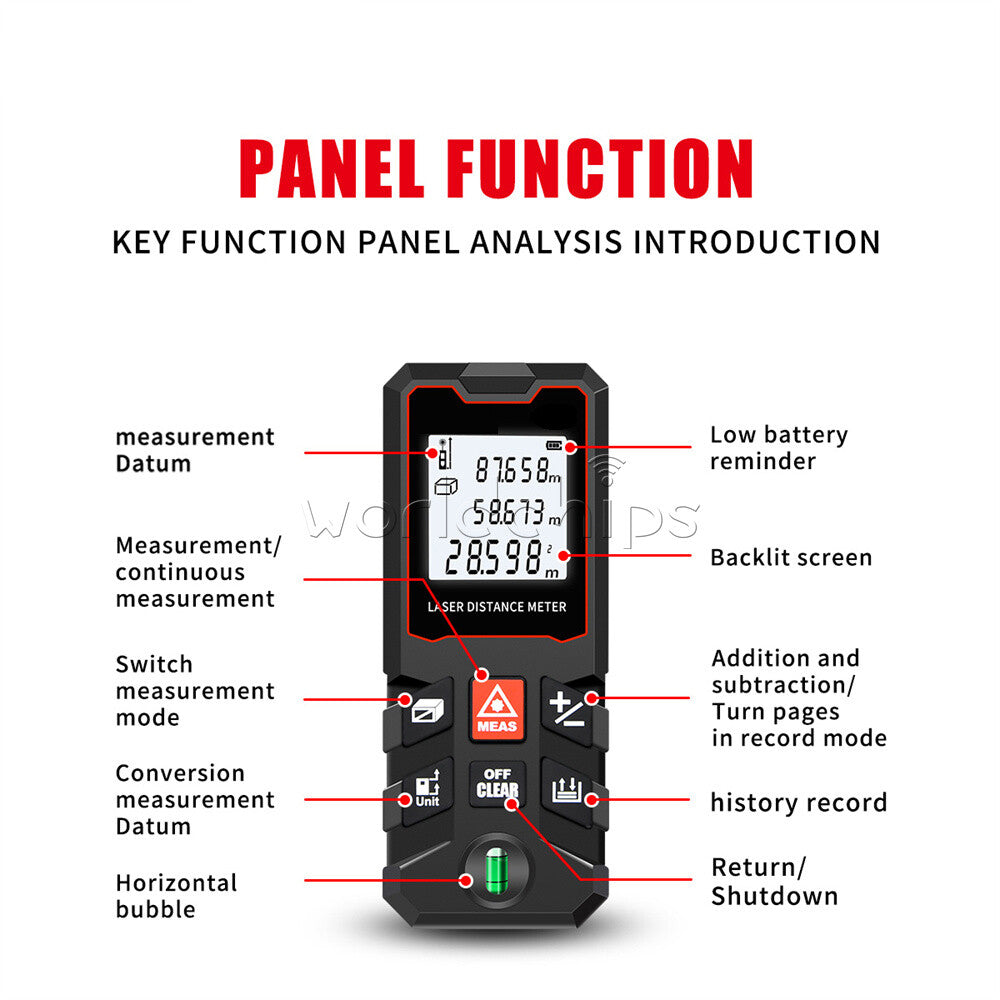 LCD Digital Laser Distance Meter Handheld infrared Measuring Gauge Rangefinder