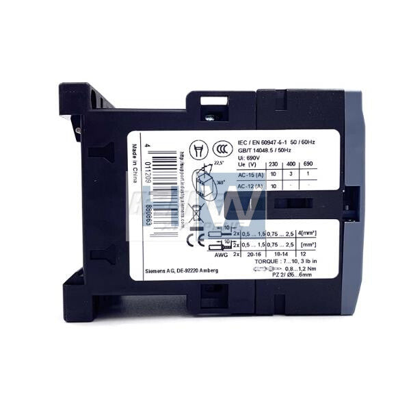 1Pc  SIE-MENS Contactor Intermediate Relay 3RH6122-1BB40 2NO2NC DC24V