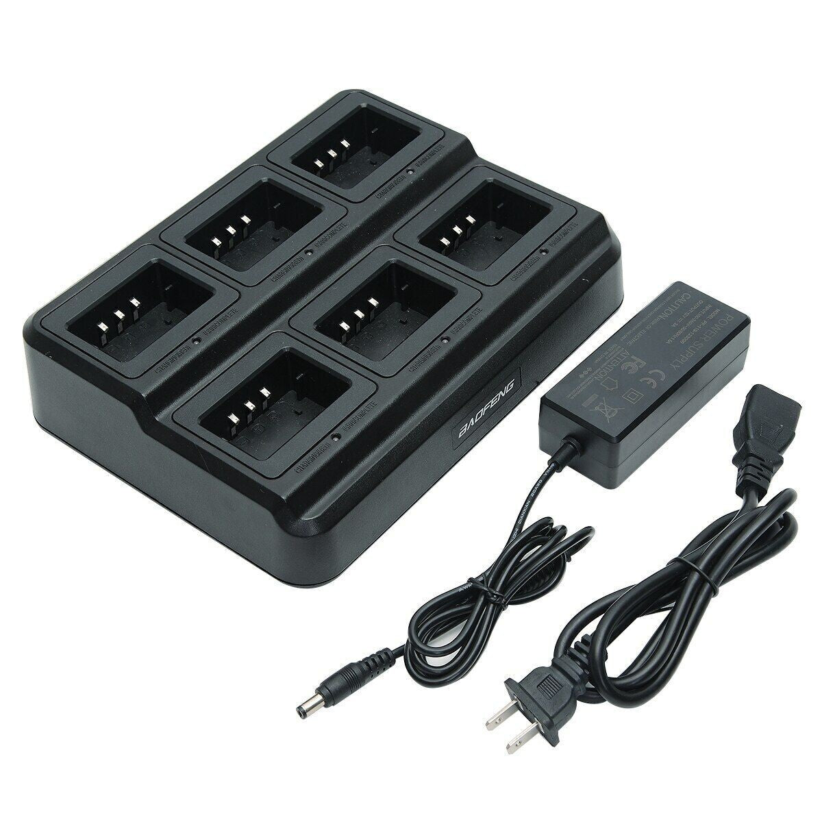 Baofeng Six Way Multi Unit Charger Two Way Radio Charger Station for BF UV-5R