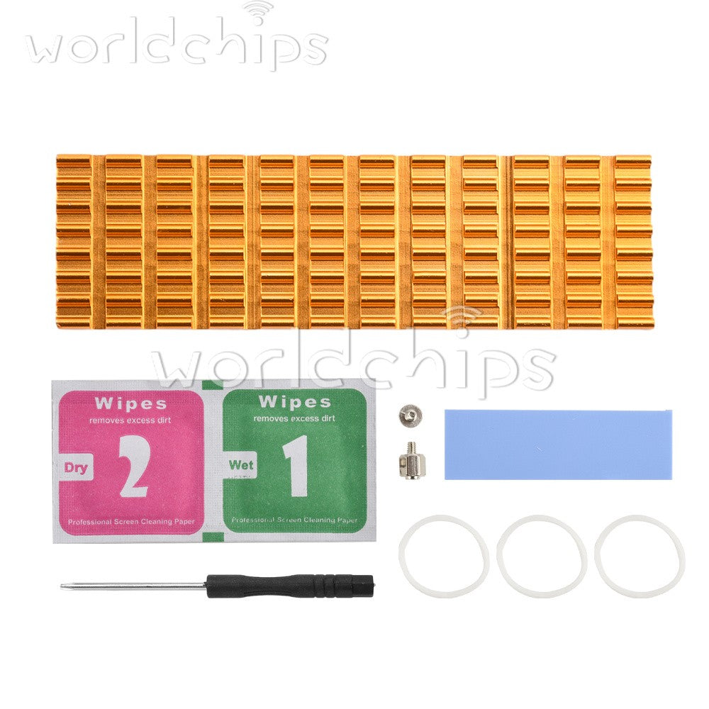 10pc M.2 SSD Cooler Cooling Heat Sink 3/6MM Thickness Slotted Aluminum Heat Sink