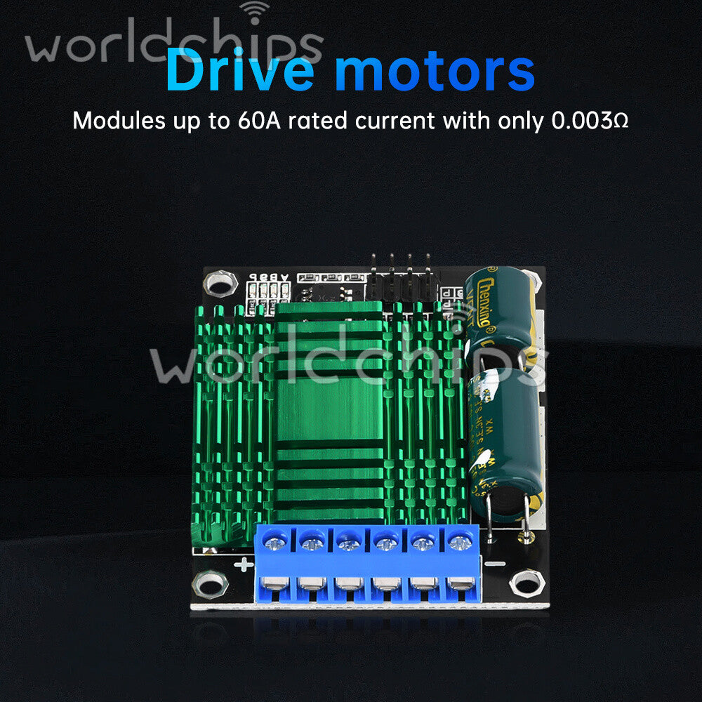 9V-30V 60A Dual PWM DC Motor Driver Module High Power H-Bridge Speed Controller