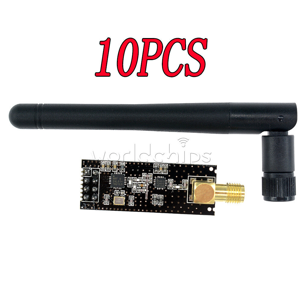 10PCS 2.4G NRF24L01+PA+LNA SMA Antenna Wireless Transceiver communication Module