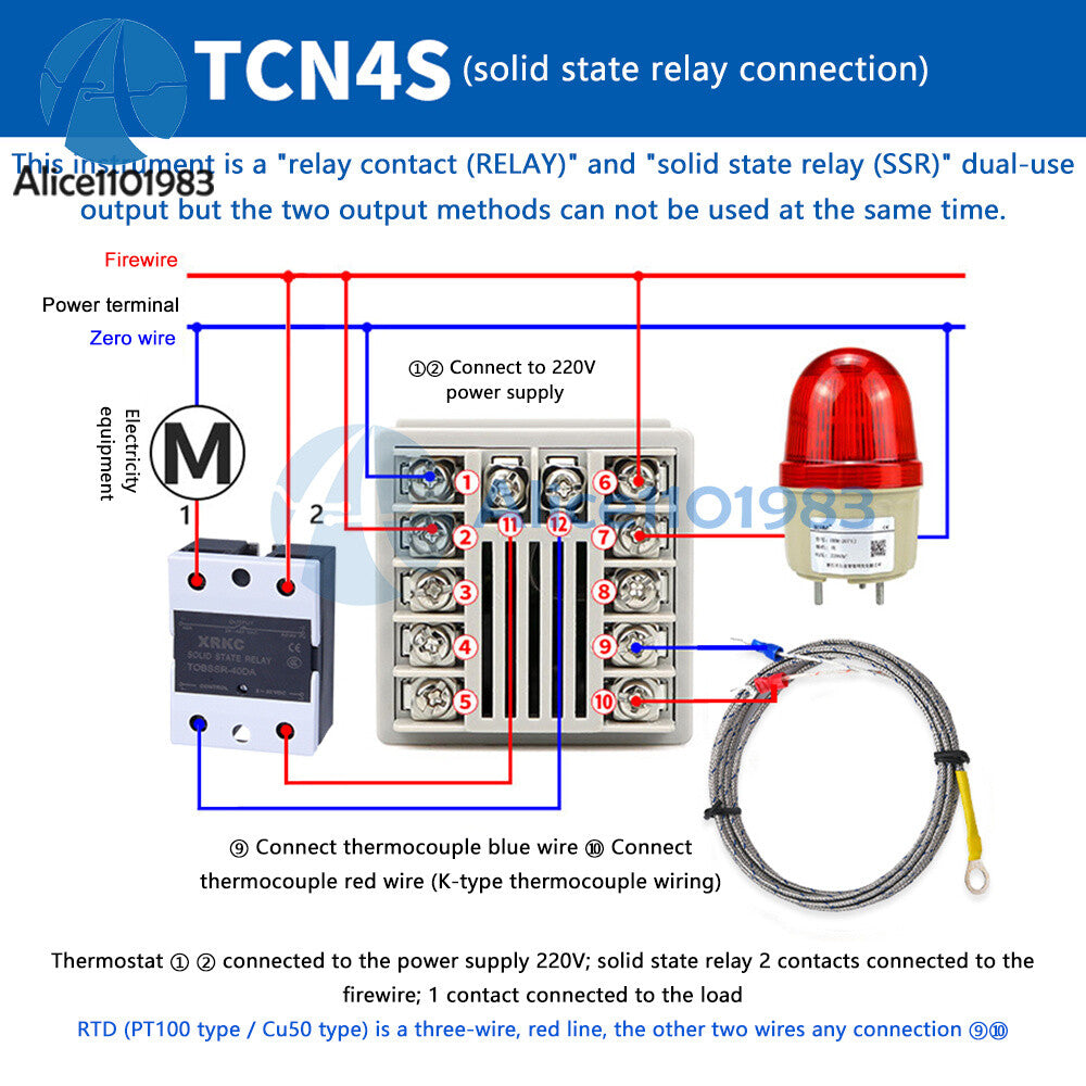 Digital PID Thermostat universal input Temperature Controller 0~1370℃ AC100~240V