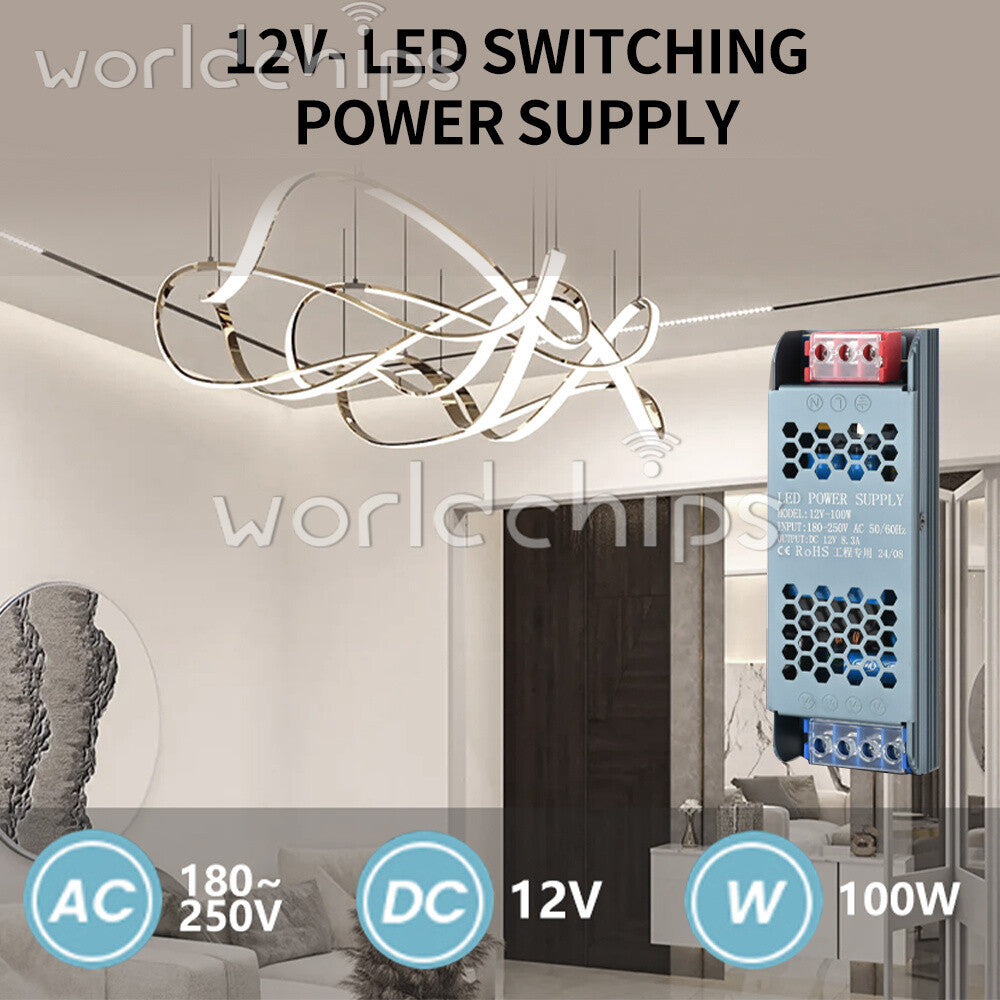 220V to 12V LED Driver Switching Power Supply LED Light Transformer Converter