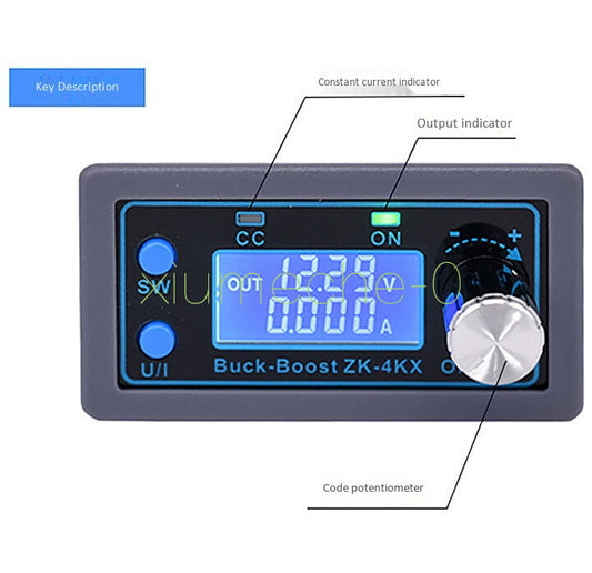0.5-30V Adjustable DC-DC Buck Boost Converter CC CV Output Power Supply Module F