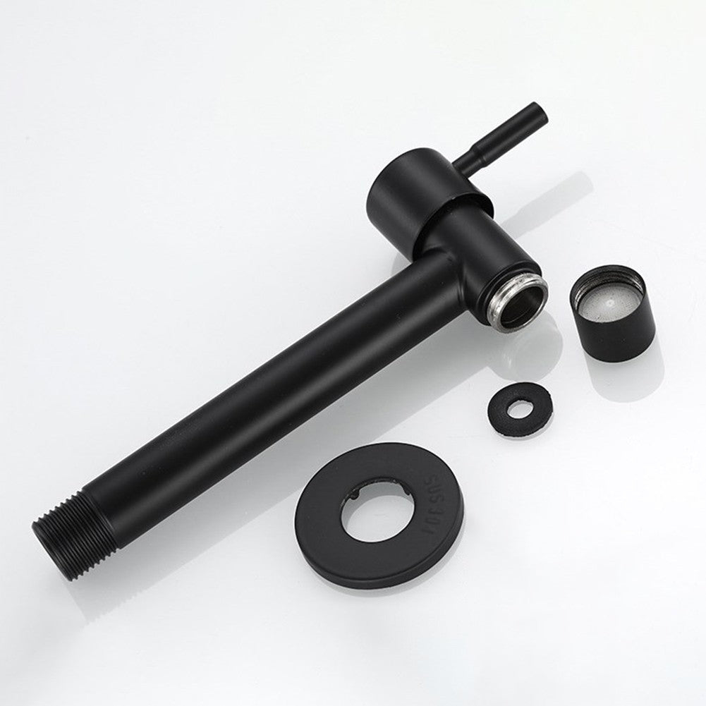 Outdoor Garden Faucet with Long Handle and Sturdy Stainless Steel Construction