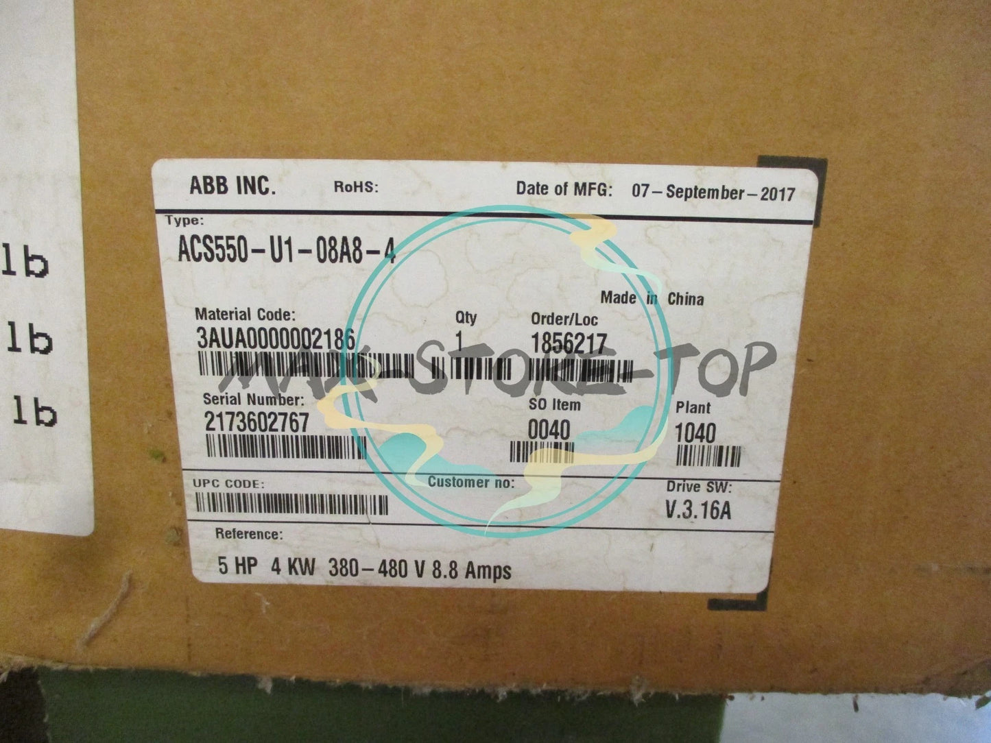 ACS550-U1-08A8-4 ABB 5HP 480V Frequency Drive VFD 8.8A