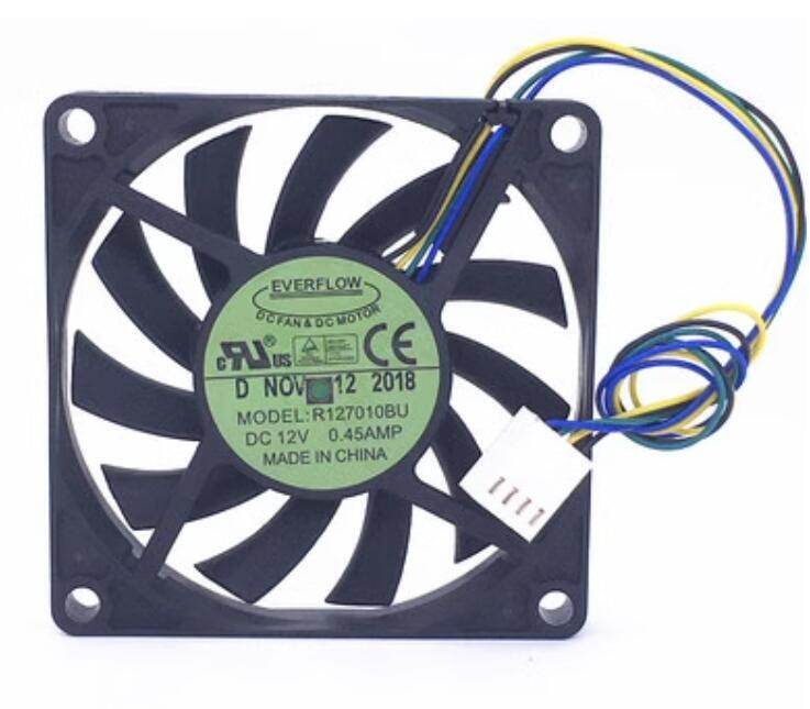EVERFLOW R127010BU 12V 0.45A 7CM 7010 3line large volume mute heat radiation fan