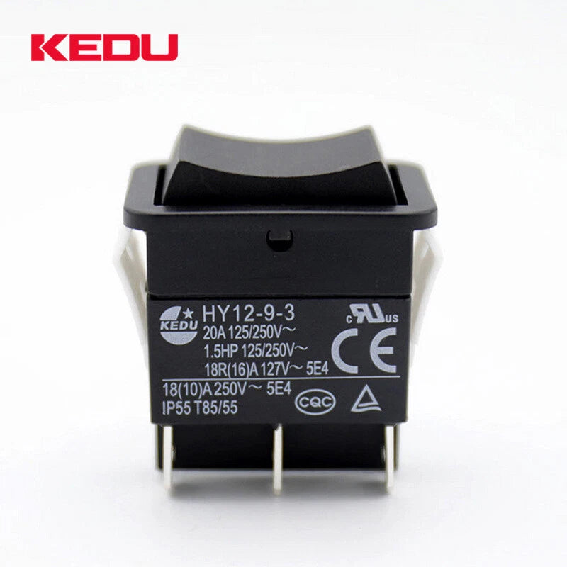 1PCS KEDU Pushbutton Switches HY12-9-3 6Pins Industrial Electric Rocker Switch