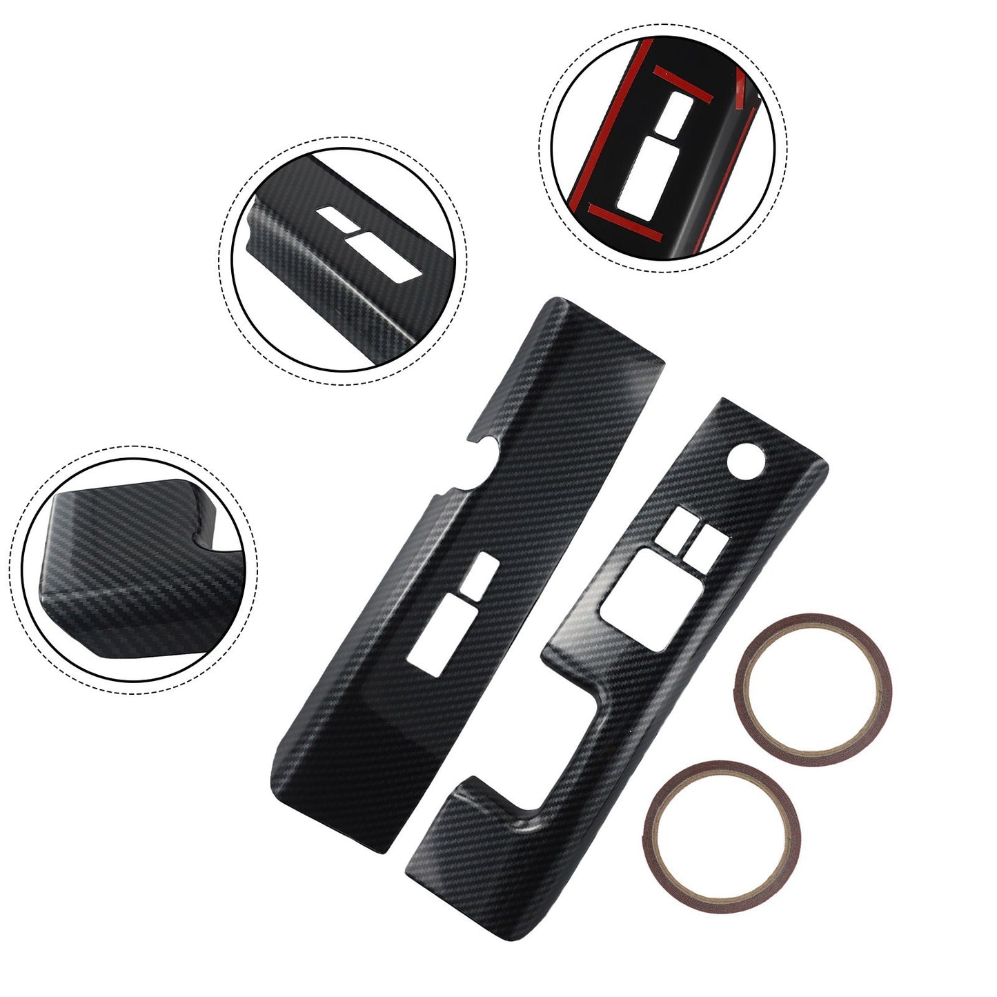 Carbon-Fiber Car Interior Glass Switch Covers ABS For Nissan 350z Z33 2006-2008