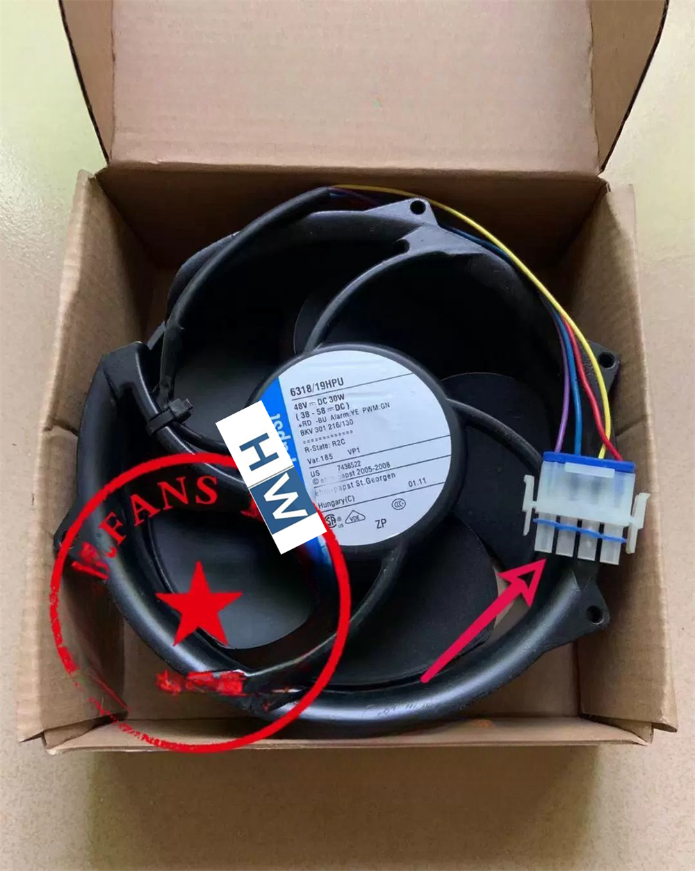 1/piece 6318/19HPU 48V 30W 172*51MM 4-wire Frequency Converter Axial Fan