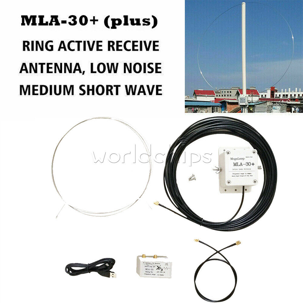 MLA-30+ Plus 0.5-30MHz Ring Active Receive Antenna Wave SDR Loop Radio Antenna