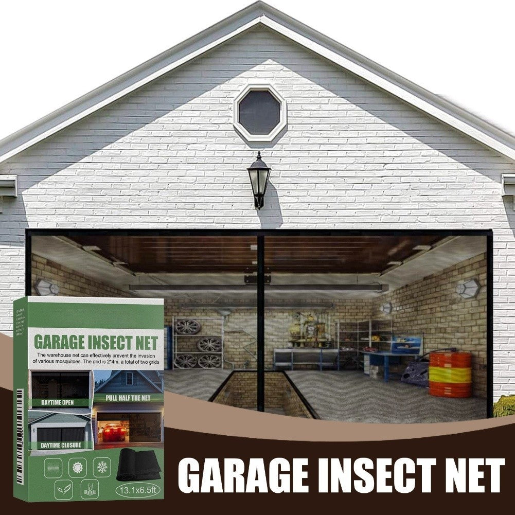 Garage Door Retractable Screen for Workshop and For Patio Doors 2 4 M Black