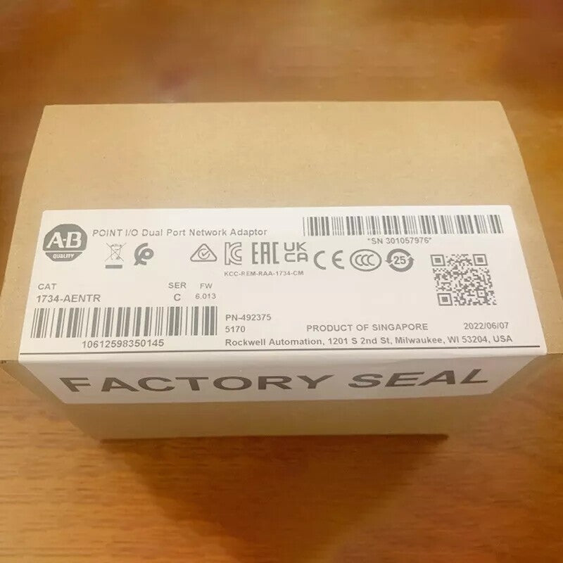 Factory Sealed AB 1734-AENTR /B Point I/O Dual Port Adaptor Module 1734AENTR